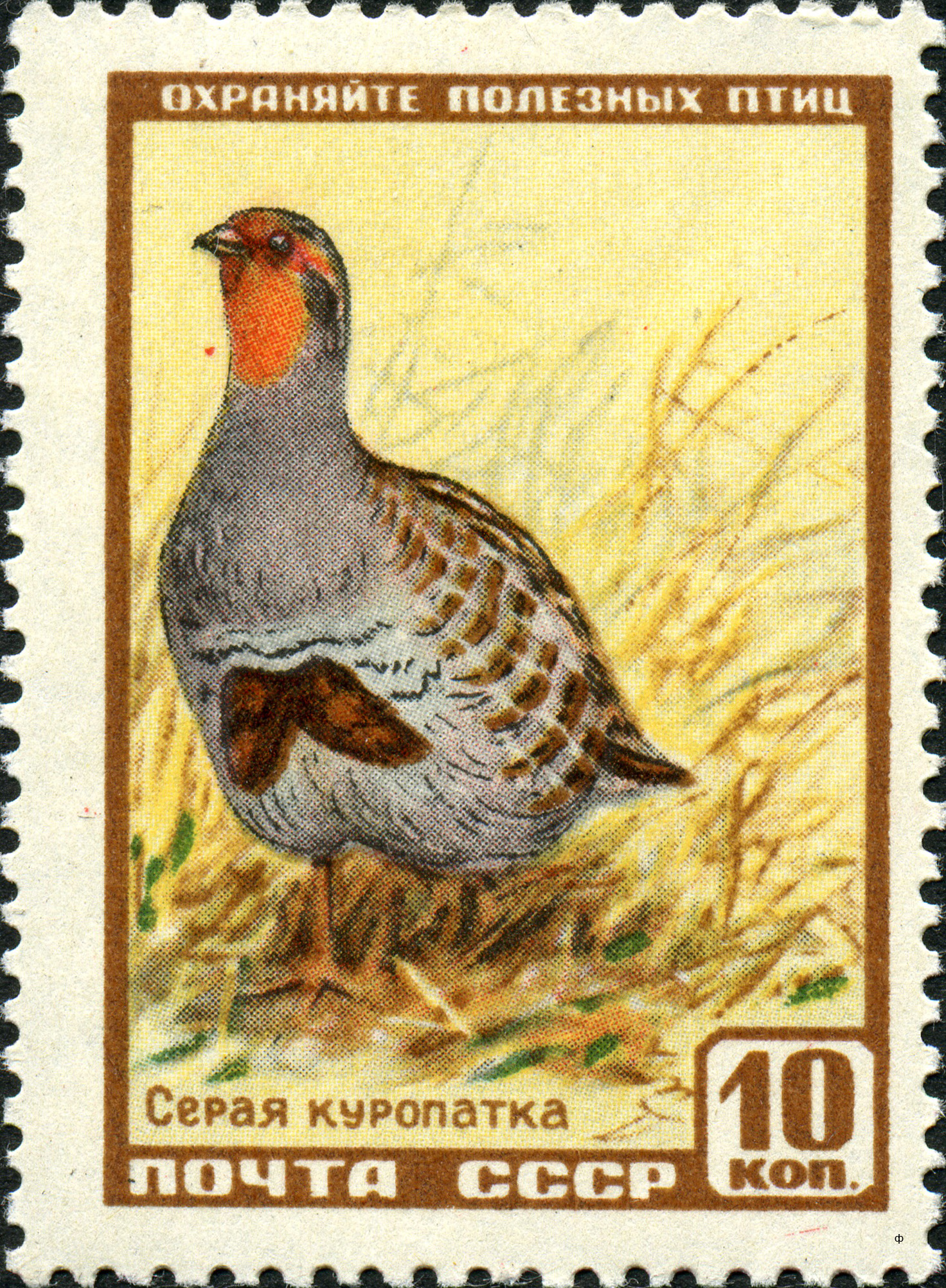 1957 1986 Серая куропатка 10к