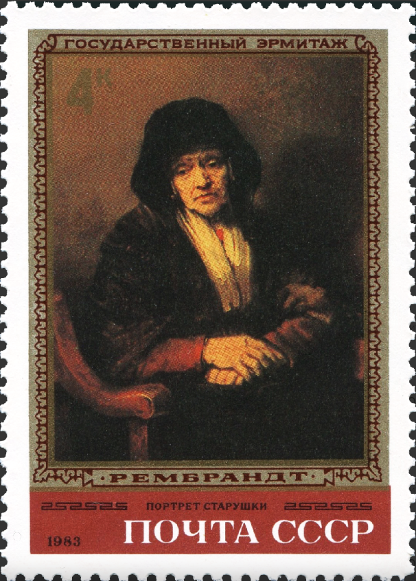 1983 5378 Картина Портрет старушки (1655). Рембрандт 4к