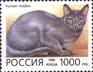 1996 267 Кошка. Русская голубая 1000р
