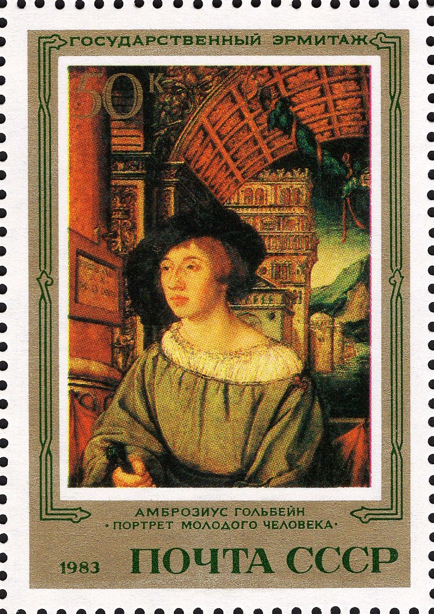 1983 5454 Картина Портрет молодого человека (1518). Гольбейн А. 50к