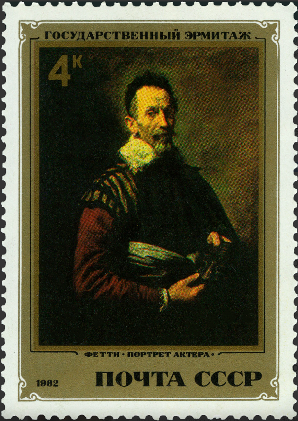 1982 5348 Картина Портрет актера (1622). Фетти Д. 4к