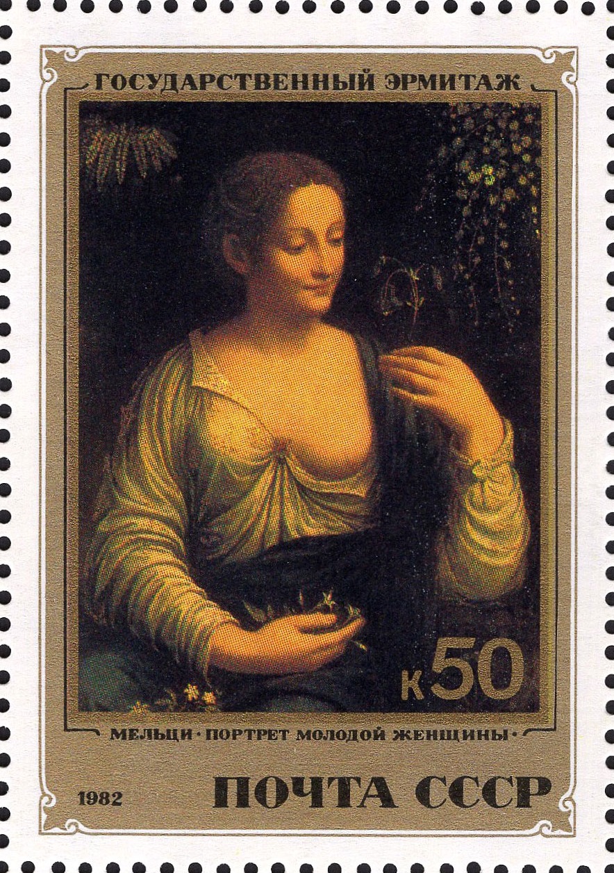 1982 5353 Картина Портрет молодой женщины (1520). Мельци Ф. 50к
